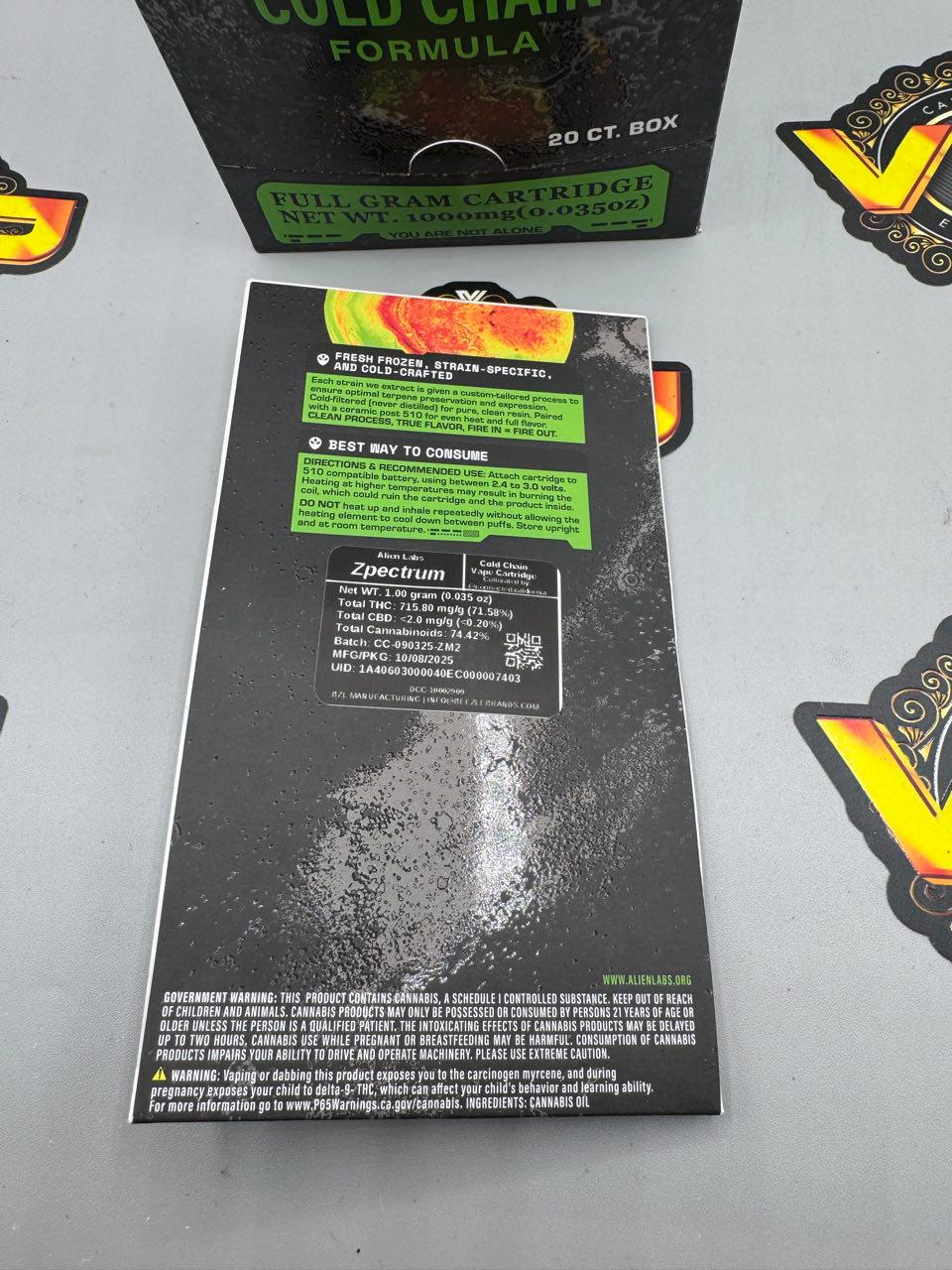 Buy Alien Labs 1g Cold Chain Live Resin Cartridge Online Alien Labs Carts